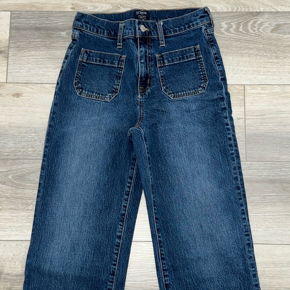 JCrew High Rise Slim Wide Leg jeans